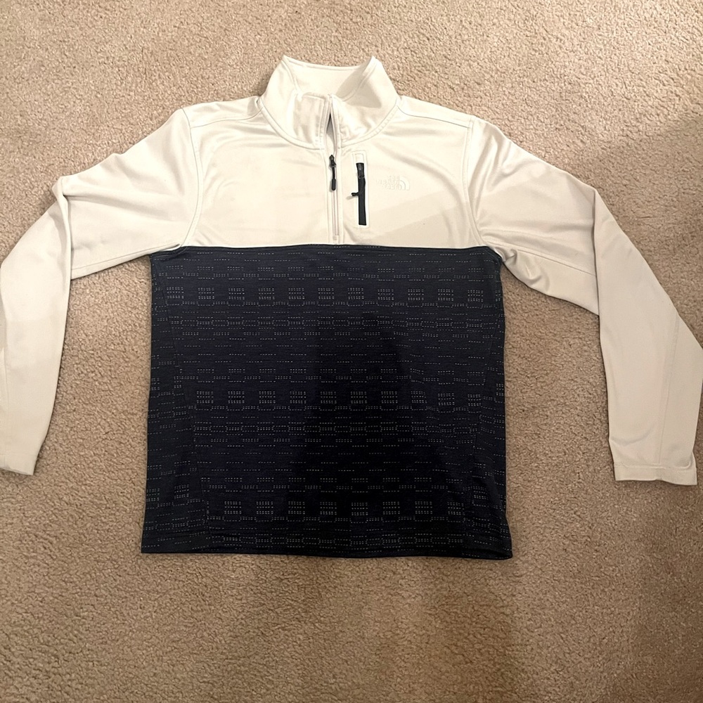 The North Face White & Blue Cinder Quarterzip